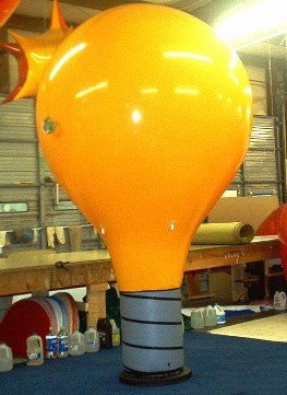 Light bulb shape helium advertising balloon printed with a company logo