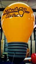 Giant custom light bulb shape helium advertising balloon